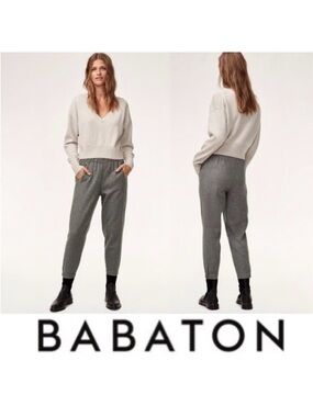 Aritzia Babaton Dexter Wool Pants Small Grey Tailored Trouser Small Work Pant